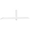 Ekena Millwork Eugene Architectural Grade PVC Gable Bracket, 108"W x 22 1/2"H x 2"D x 4"F, 5/12 Pitch GBP108X23X0204EUG00 - alternate 1